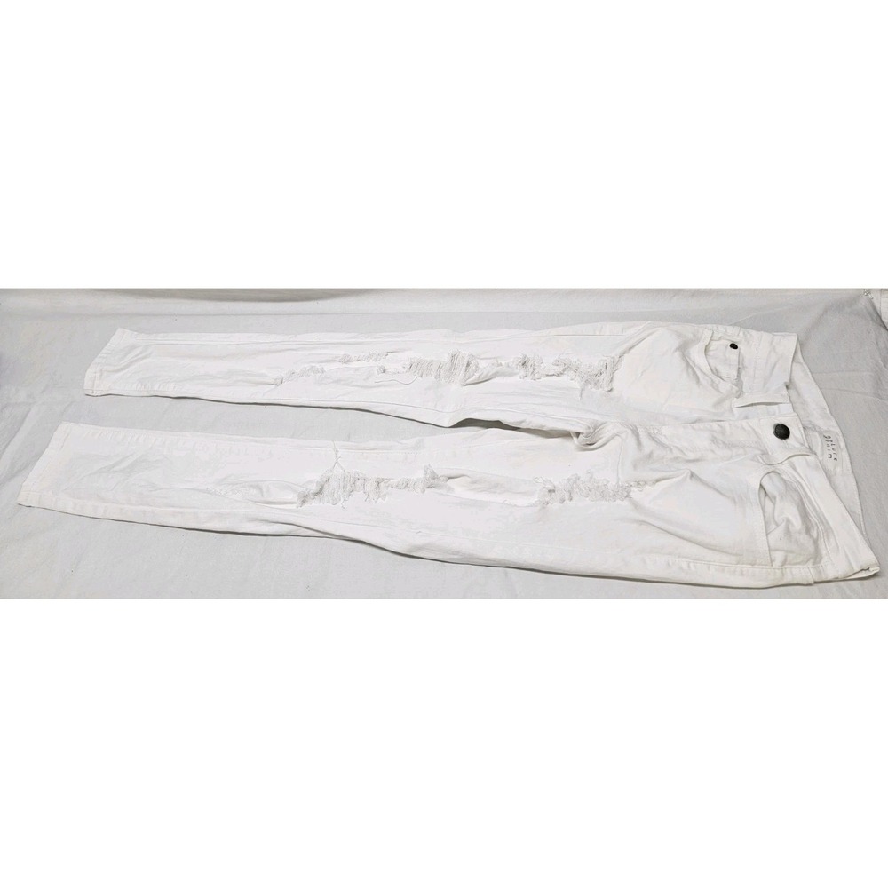 Nature Denim Women's Size 25 White distressed Denim Clean Girl Minimalism